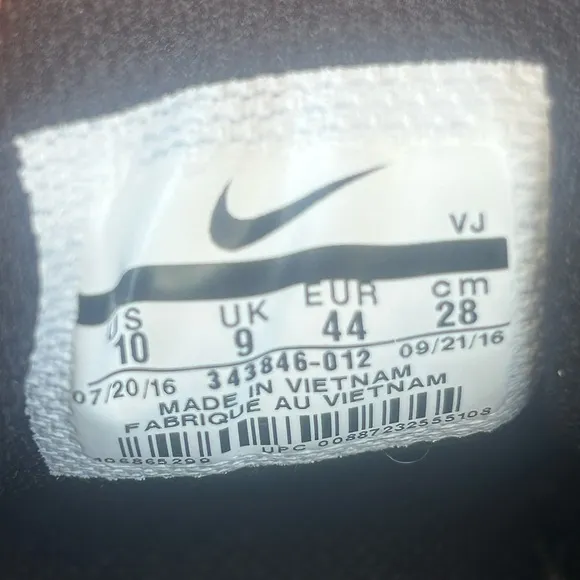 Nike Men's Air Max Torch 4 Running Shoes Size 10 Grey Black White