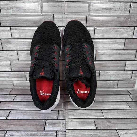 Nike Men's Black/Red Run Swift 3 Running Sneakers Shoe Size 10-NEW