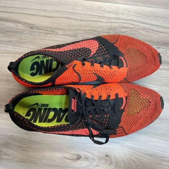Nike Mens Flyknit Racer 526628-006 Crimson Running Shoes Sneakers Size 13