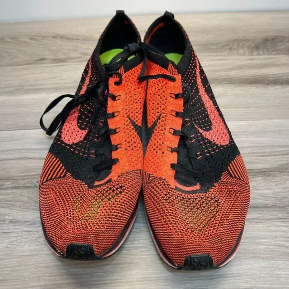 Nike Mens Flyknit Racer 526628-006 Crimson Running Shoes Sneakers Size 13