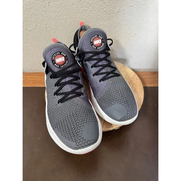 Nike Men's Joyride Run Flyknit Dark Grey Bright Crimson running shoes - Size 12
