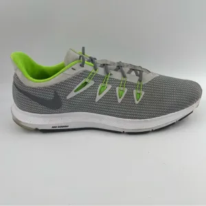 Nike Men’s Quest Grey Green Lace-Up Low Top Athletic Running Shoes - Size 14