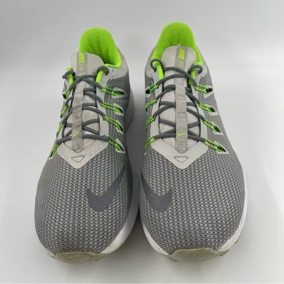 Nike Men’s Quest Grey Green Lace-Up Low Top Athletic Running Shoes - Size 14