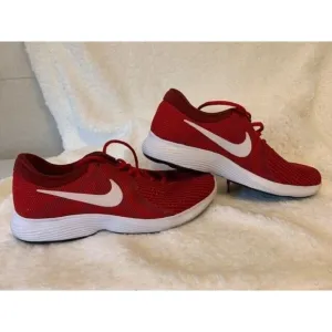 Nike Mens Revolution 4 Mens Size 7 Running Shoes Red White Lace Up 90898…