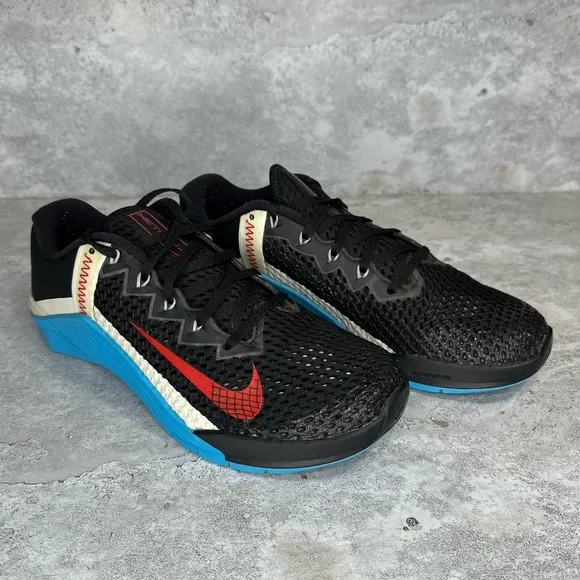 Nike Metcon 6 'Black Light Blue Fury' CK9388-070 Men’s 7.5