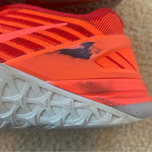 Nike Metcon Mens Orange Running Shoes Size 3