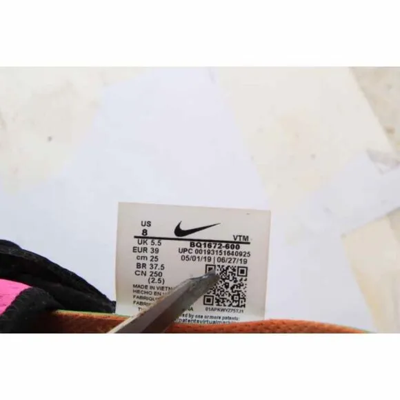 Nike Odyssey React 2 Shield sneaker shoes lace up pink orange gray womens sz 8