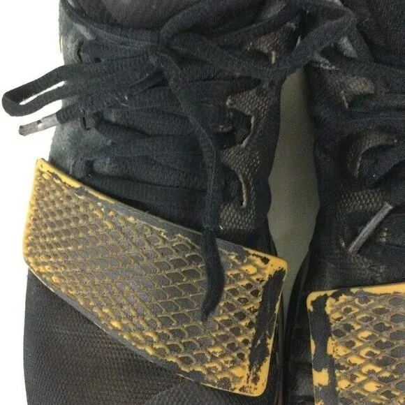 Nike PG 1 Paul George-Men's Size 11.5 -Black/Yellow Basketball Shoes- 878627-006