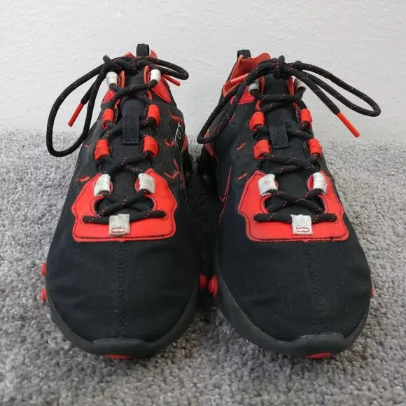 Nike React Element Script Swoosh Mens Size 7 Running Shoes Black Red CK9285-001