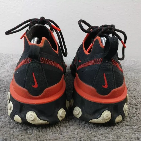 Nike React Element Script Swoosh Mens Size 7 Running Shoes Black Red CK9285-001