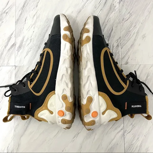 Nike- React Ianga Black White Wheat Phantom Theioth Shoes Size Men’s 8.5