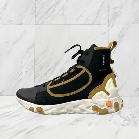Nike- React Ianga Black White Wheat Phantom Theioth Shoes Size Men’s 8.5