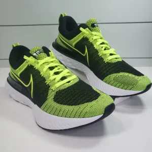 Nike React Infinity FlyKnit 2 Volt Green Black Running Training Sneakers Men's 7