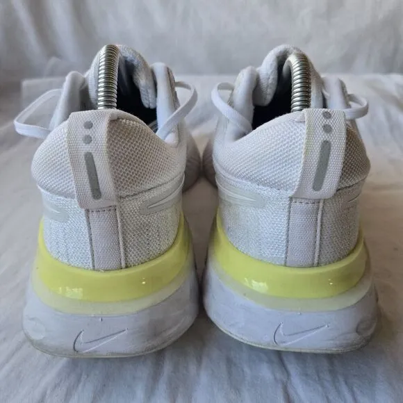 Nike React Infinity Run Flyknit 2 White Citron CT2423-100 Running Shoes Size 11