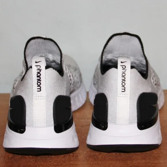 Nike React Phantom Run Flyknit 2 Oreo Shoes Mens 9.5 White Black