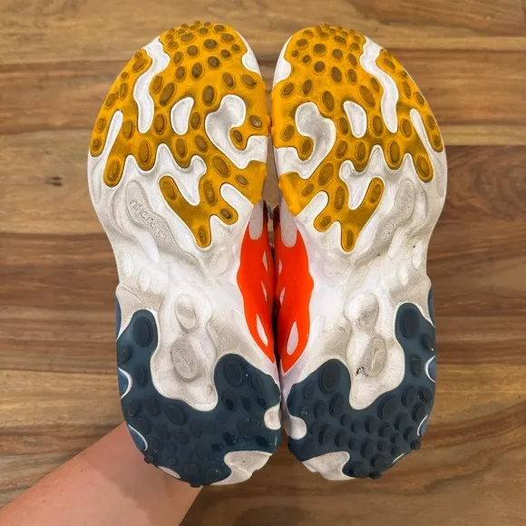 Nike React Presto Breezy Thursday White Orange Blue Sneakers AV2605-100 Size 6