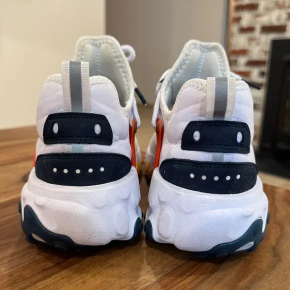 Nike React Presto Breezy Thursday White Orange Blue Sneakers AV2605-100 Size 6