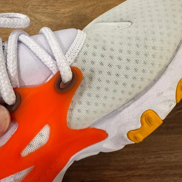 Nike React Presto Breezy Thursday White Orange Blue Sneakers AV2605-100 Size 6
