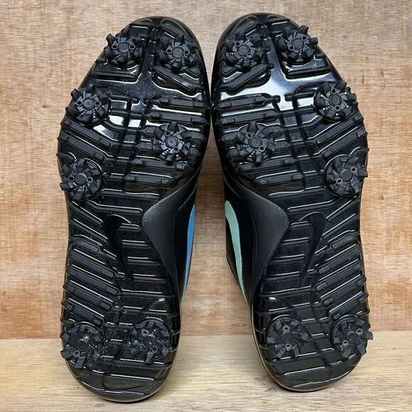 Nike Roshe G Tour Men's 9 Shoes Triple Black Leather Lace Up Running Golf Cleats