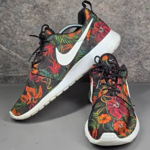 Nike Roshe Run Men's‎ 12 Running Shoes Floral Total Orange 655206-810