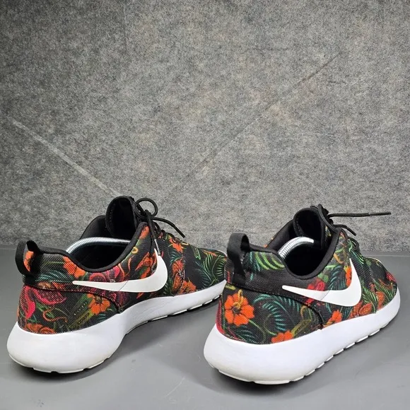 Nike Roshe Run Men's‎ 12 Running Shoes Floral Total Orange 655206-810