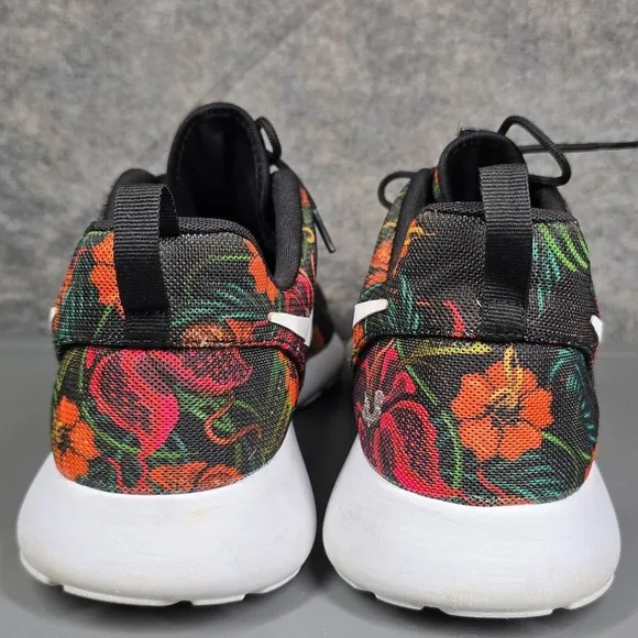 Nike Roshe Run Men's‎ 12 Running Shoes Floral Total Orange 655206-810