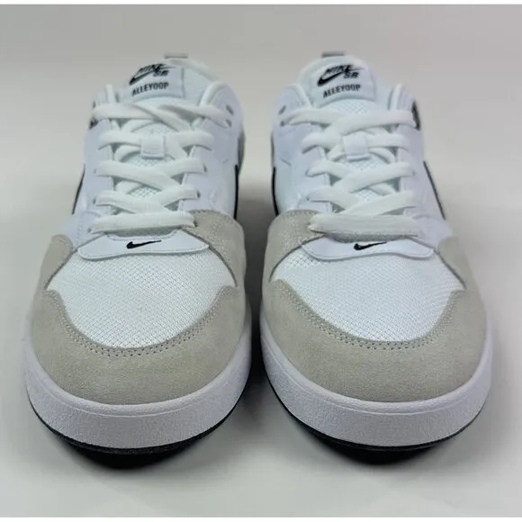 Nike SB Alleyoop Womens White Black Shoes Sneakers Skateboarding CQ0369-100