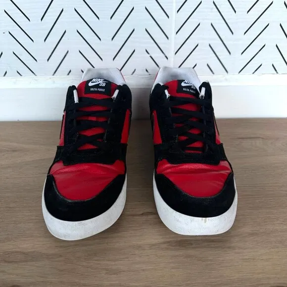 ✨Nike SB Skateboard Delta Force Mens Shoes Sneakers Sz 9 .5 Black Red 942237-006