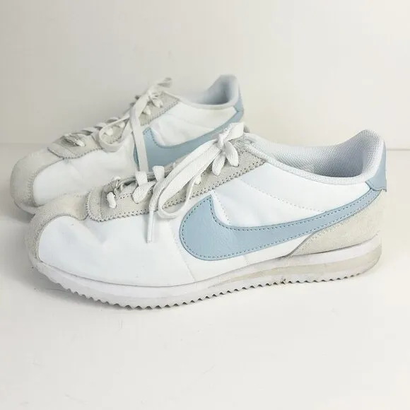 Nike Shoes Womens 8 Cortez Sneakers White Light Armory Blue DZ2795-100 EU 39