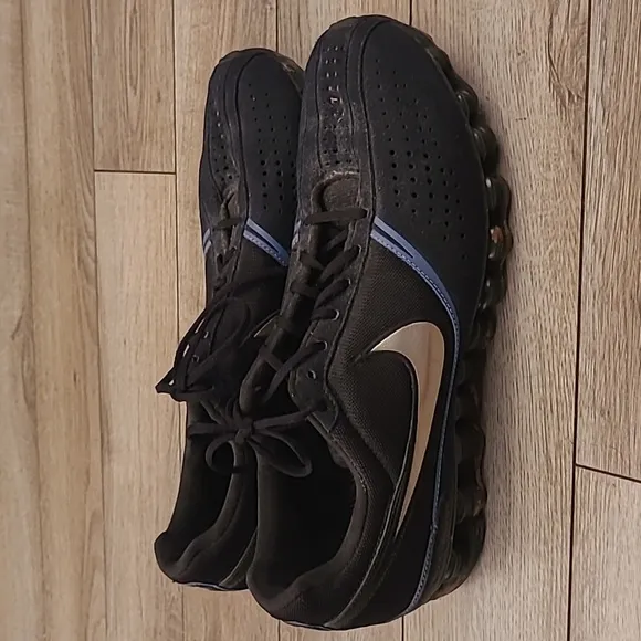 NIKE‎ SHOX Saya Black Blue Athletic Running Shoes Sz 12.5 RARE VTG 316471-001