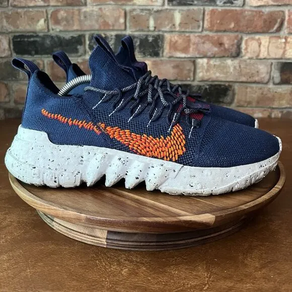 Nike Space Hippie 01 Midnight Navy Magma Orange Mens Athletic Shoes Sneakers 11