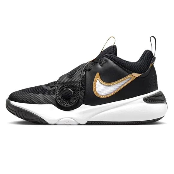 Nike Team Hustle D 11 Size 5Y Black/White/Gold