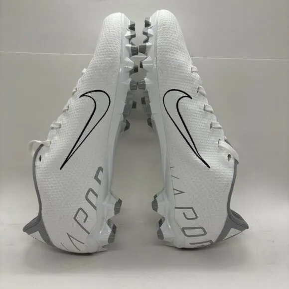 Nike Vapor Edge Team White Wolf Gray CZ2606-100 Men’s Size 13 Cleats Shoes