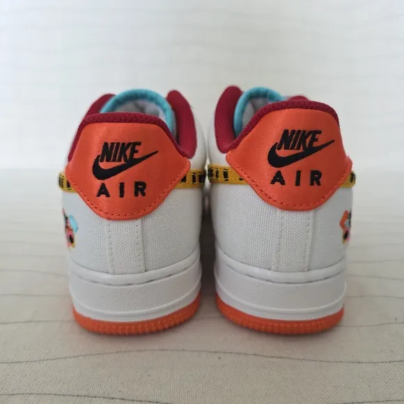 Nike Womens Air Force 1 Low Year of The Tiger White Canvas Sneakers Shoes Size 7
