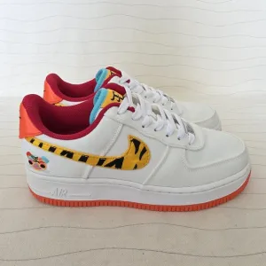 Nike Womens Air Force 1 Low Year of The Tiger White Canvas Sneakers Shoes Size 7
