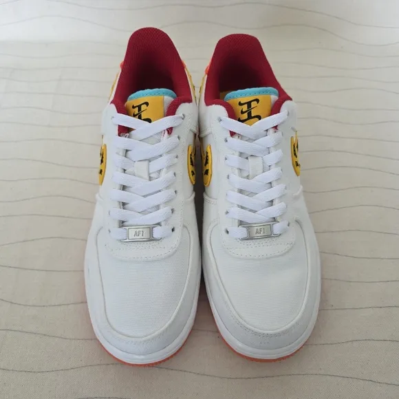 Nike Womens Air Force 1 Low Year of The Tiger White Canvas Sneakers Shoes Size 7
