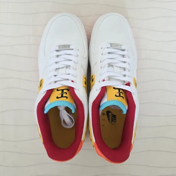 Nike Womens Air Force 1 Low Year of The Tiger White Canvas Sneakers Shoes Size 7