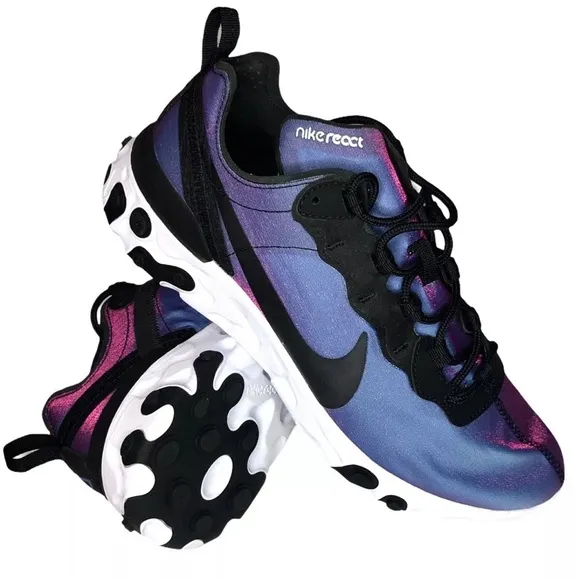 Nike Womens React Element 55 PREMIUM Sunset Purple Running Shoe CD6964-001 Sz 12