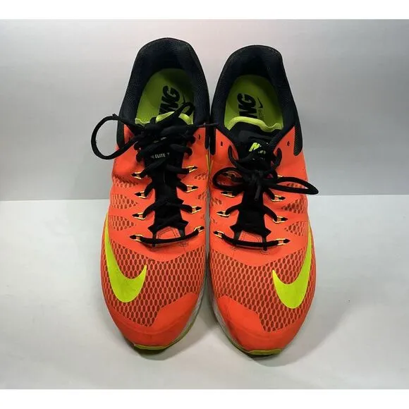 Nike Zoom Elite 7 Running Shoes Mens Sz 14 Orange Athletic Sneaker Neutral Ride‎