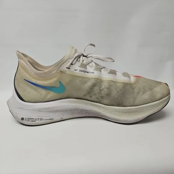 Nike Zoom Fly 3 Mens 13 White Running Shoes Vaporweave Low Athletic AT8240-103