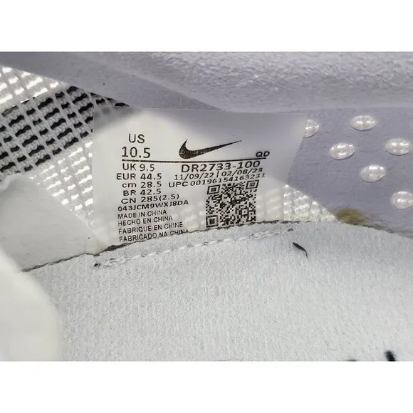 Nike Zoom Mamba 6 White Distance Track With Spikes DR2733-100 Size 10.5