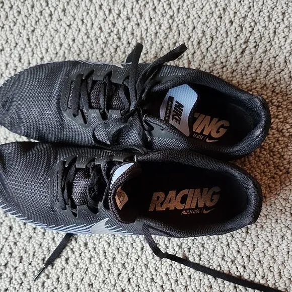 Nike Zoom Rival M9 Men's Black/Silver Running Track Shoes with Cleats Size 9.
