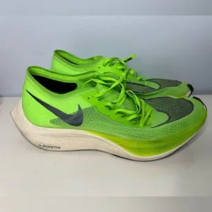 Nike ZoomX Vaporfly Next% Volt Mens Size 11.5 Lime Green Shoes