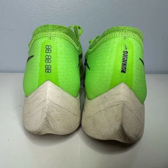 Nike ZoomX Vaporfly Next% Volt Mens Size 11.5 Lime Green Shoes
