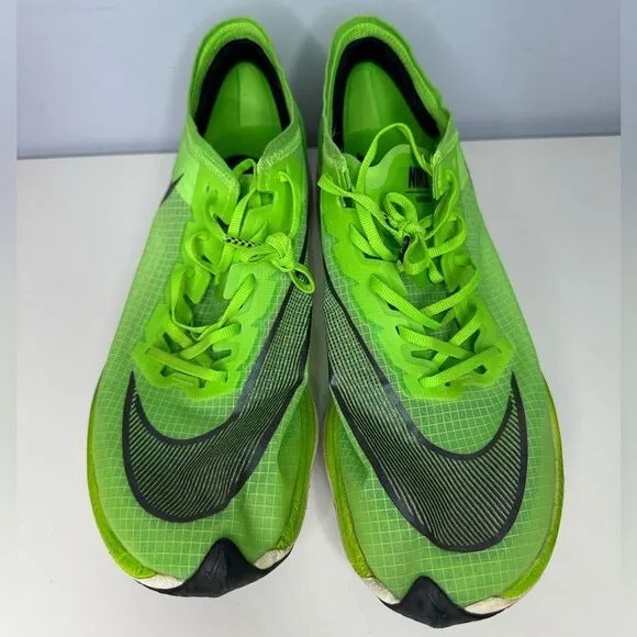 Nike ZoomX Vaporfly Next% Volt Mens Size 11.5 Lime Green Shoes