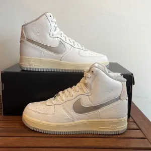 Nike Air Force 1 High Sculpt White Silver US Women 9/UK 6.5/EU 40.5(DC3590-101)