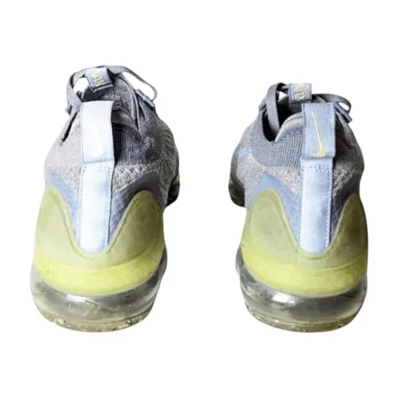 NIKE Air VaporMax 2021 FK &quot;Grey Light Liquid Lime&quot; Running Shoes Size 10
