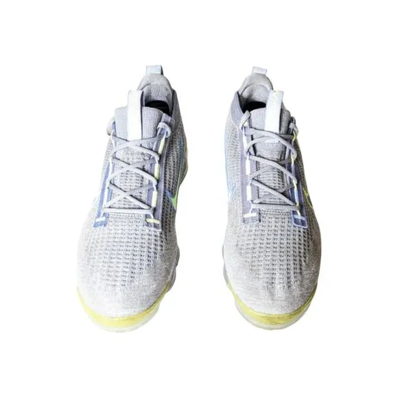 NIKE Air VaporMax 2021 FK &quot;Grey Light Liquid Lime&quot; Running Shoes Size 10