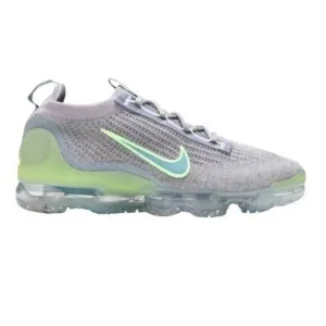 NIKE Air VaporMax 2021 FK &quot;Grey Light Liquid Lime&quot; Running Shoes Size 10