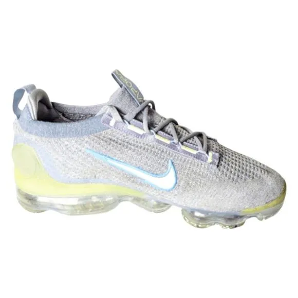NIKE Air VaporMax 2021 FK &quot;Grey Light Liquid Lime&quot; Running Shoes Size 10